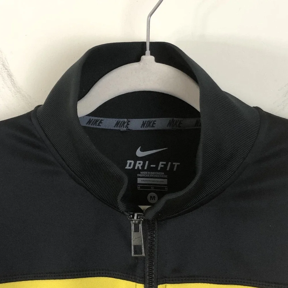Nike Livestrong Dri-FIT Full Zip Track Jacket Men's M Black Yellow Workout